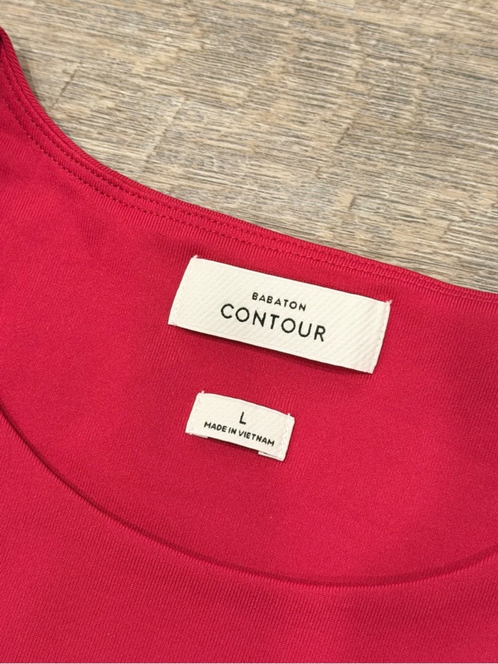 Aritzia Babaton Contour Crop T-Shirt Pink Size L - Picture 7 of 7